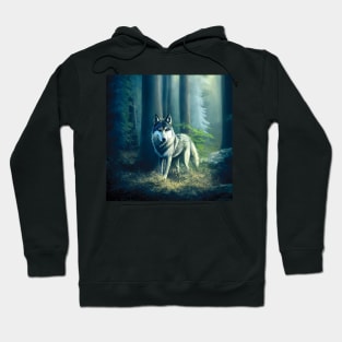 Wolf in a Forest Hoodie